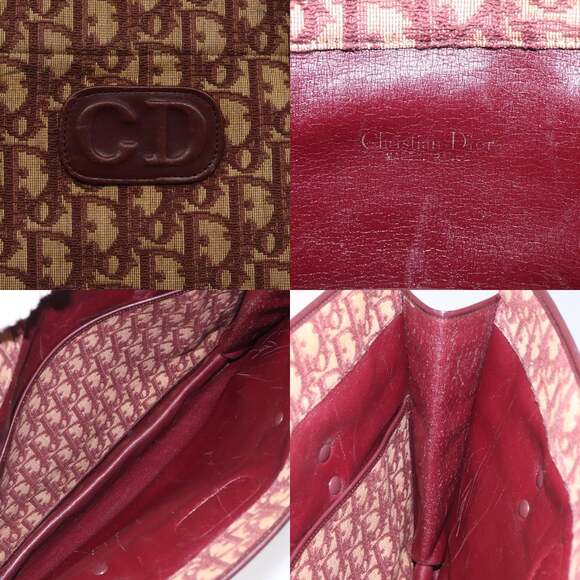 DIOR Trotter Canvas Hand Bag Red - Picture 11 of 12